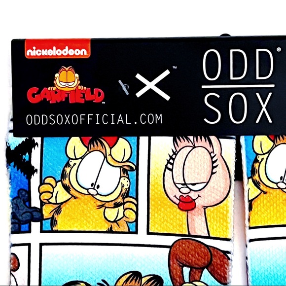 Odd Sox Nickelodeon Garfield Odie Cartoon Comic Crew Socks Mens Womens Gift - Picture 2 of 7